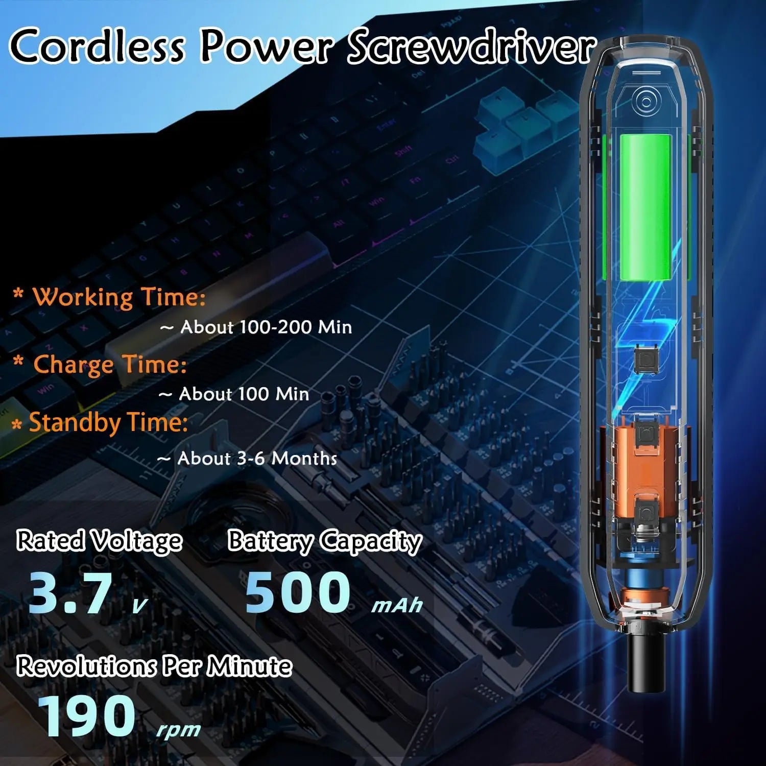 Torque Screws Pro X1 – Cordless Electric Precision Screwdriver with Adjustable Torque